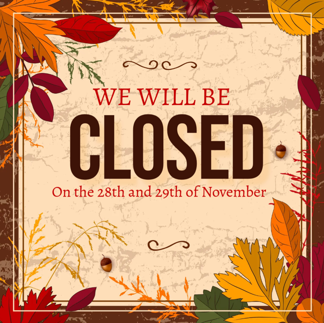 Offices Closed for Thanksgiving Holiday Abbeville County, South Carolina